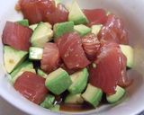 簡単♪アボカドとまぐろ漬け丼✿作り方1写真