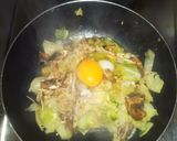 いわしの缶詰とキャベツ、えのきの炒めもの作り方4写真
