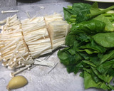 ほうれん草とえのきのガーリックカレーマヨ作り方1写真