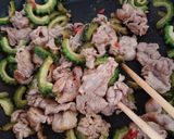 豚肉と梅干しのゴーヤチャンプルー作り方6写真