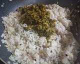 明太子のっけ高菜チャーハン作り方7写真