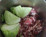 楽旨！煮込み５分　圧力鍋キャベトマぶー作り方2写真