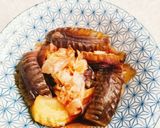 茄子と茗荷のめんつゆ煮。作り方1写真
