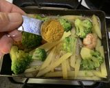 海老とじゃがいもと新玉ねぎのカレー炒め作り方7写真