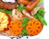 5月30日　ひじきハンバーグ　詰め方作り方6写真