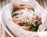 レンジで簡単☆牛肉ときのこの中華蒸し作り方3写真