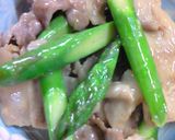 アスパラと豚肉のオイスターソース炒め作り方5写真