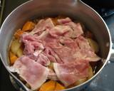 ほっこり♪長いもと豚肉の煮もの作り方3写真