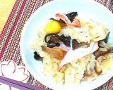 秋味の蟹おこわ♪作り方3写真