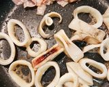 イカベーコンマヨ炒め作り方3写真