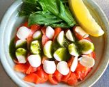 サーモンとモッツァレラチーズのカプレーゼ作り方5写真