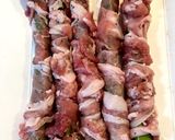 簡単♡こま切れ豚のアスパラ一本カツ作り方1写真