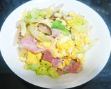 簡単時短！野菜と卵のマヨコンソメ炒め作り方12写真