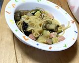 簡単ランチ！なすとズッキーニの和風パスタ作り方4写真