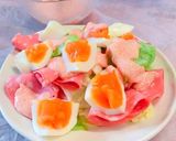 茹でキャベツと半熟卵の明太マヨソース作り方6写真