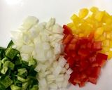 ひき肉入り☆カラフル カレーチャーハン作り方1写真