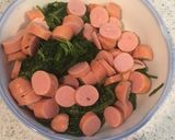 おかひじきとソーセージのサラダ作り方2写真