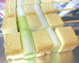 厚揚げとねぎの串焼き～焼きとりねぎま風～作り方2写真