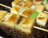 厚揚げとねぎの串焼き～焼きとりねぎま風～作り方4写真