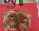 鶏肉の梅紫蘇蒸し作り方1写真