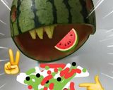 ざぶ～ん【スイカで鮫】作っちゃお～作り方3写真