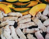 豚ロース厚切り肉と南瓜のオイスター炒め作り方4写真