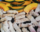 豚ロース厚切り肉と南瓜のオイスター炒め作り方4写真