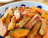 豚ロース厚切り肉と南瓜のオイスター炒め作り方6写真