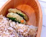 5月31日 蒸し鶏と鶏ハンバーグ 海苔弁作り方2写真