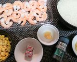 風味◎【エビとコーンのバジル風味ピラフ】作り方1写真