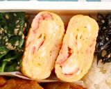 お弁当に◎カニ風味かまぼこ入り卵焼き作り方3写真