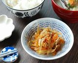 ピーラーで簡単！最強ごぼうのオカカ炒め作り方4写真