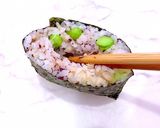 6月3日　トッピングおにぎらず　玄米作り方7写真