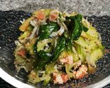 焼酎に合うセロリとしらすの明太子和え:*作り方4写真