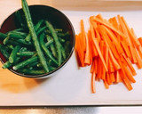 甘ダレが旨い☆人参といんげんの豚肉巻き作り方1写真