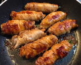 甘ダレが旨い☆人参といんげんの豚肉巻き作り方6写真