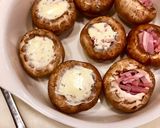 ベーコン詰めマッシュルームのガリバタ焼き作り方4写真