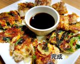 天ぷら粉で☆野菜たっぷりチヂミ作り方10写真