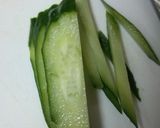 胡瓜の千切り　均等に緑が出る方法作り方3写真