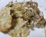 エビヅルの新芽とユキノシタの天ぷら作り方6写真