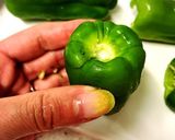 クミンシードで♪まるごとピーマン炒め作り方1写真