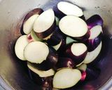 なす肉巻きの蒸し焼☆シソ味噌がけ作り方1写真