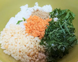 お弁当にも！【鮭と大葉の揚げ玉おにぎり】作り方3写真