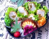 6月4日　薔薇くまちゃん玄米弁当　詰め方作り方10写真