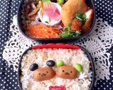 6月4日　薔薇くまちゃん玄米弁当　詰め方作り方12写真
