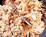 ご飯鍋（土鍋）で鶏ごぼう炊き込みご飯作り方7写真