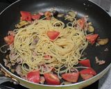 なすとトマトの甘味噌パスタ作り方5写真