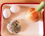 簡単★餃子の残り具材でパパッと炒飯！作り方1写真