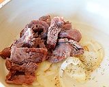 タイムが香る・牛すじのカレー炒め♪作り方2写真
