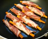 イベリコ豚の肉巻き、にんにく味。作り方2写真